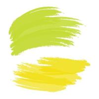 Bright colorful brush strokes in trendy spring greens and yellows. Good for lettering or inscription vector