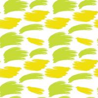 Endless pattern of Bright colorful brush strokes in trendy spring greens and yellows. Background vector