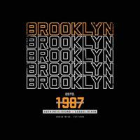 BROOKLYN illustration typography. perfect for t shirt design vector