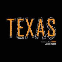 tipografía de ilustración de Texas. perfecto para el diseño de camisetas vector