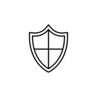 shield icon. outline icon vector
