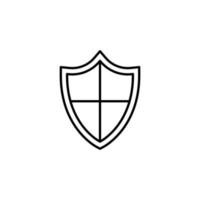 shield icon. outline icon vector