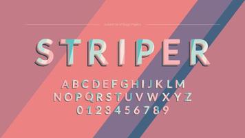 Vintage Slope Stripe Typography vector