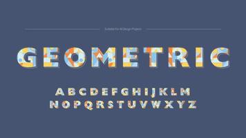 Memphis Shapes Polygon Typography vector