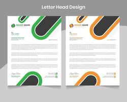Abstract unique letterhead business template design vector