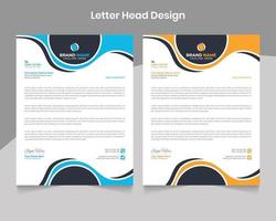 Abstract unique letterhead business template design vector