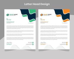 Abstract unique letterhead business template design vector