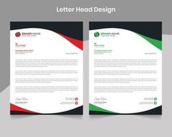 Abstract unique letterhead business template design vector