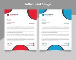 Abstract unique letterhead business template design vector