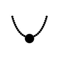 vector de icono de perla. signo de ilustración de collar. símbolo de joya. logotipo de gema.