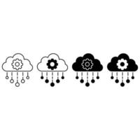 Cloud service vector icon. API illustration sign. application symbol. Development sign or logo.