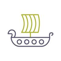 Viking Ship Vector Icon