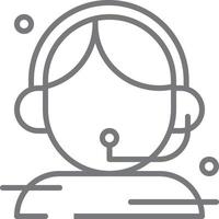 Support Feedback icon with black outline style vector