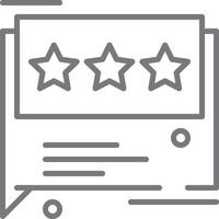 Rating Feedback icon with black outline style vector