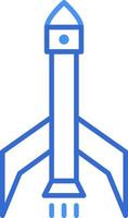 Rocket technology icon with blue duotone style. Computing, diagram, download, file, folder, graph, laptop . Vector illustration