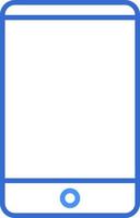 Phone technology icon with blue duotone style. Computing, diagram, download, file, folder, graph, laptop . Vector illustration