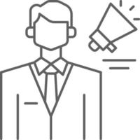 iconos de personas de negocios de marketing con estilo de contorno negro vector