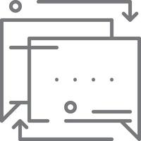Answer Feedback icon with black outline style vector