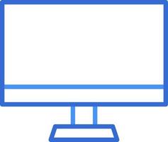icono de tecnología informática con estilo de duotono azul. panel, diagrama, descarga, archivo, carpeta, gráfico, computadora portátil. ilustración vectorial vector