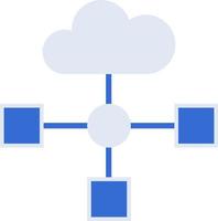 ícono de tecnología blockchain con estilo de duotono azul. computación, diagrama, descarga, archivo, carpeta, gráfico, computadora portátil. ilustración vectorial vector