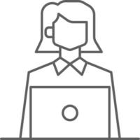 SECRETARY Business people icons with black outline style vector