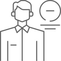 iconos de personas de negocios de reducción de equipo con estilo de contorno negro vector