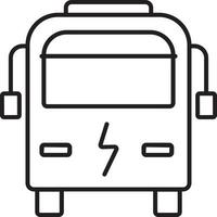 electric bus icon vector