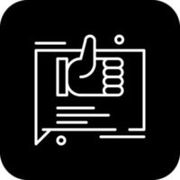 Like Comment Feedback icons with black filled line style vector