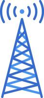Antenna technology icon with blue duotone style. Computing, diagram, download, file, folder, graph, laptop . Vector illustration