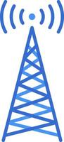 Antenna technology icon with blue duotone style. Computing, diagram, download, file, folder, graph, laptop . Vector illustration