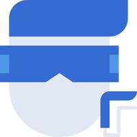 colección de iconos de tecnología de realidad virtual con estilo duotono azul. computación, diagrama, descarga, archivo, carpeta, gráfico, computadora portátil. ilustración vectorial vector