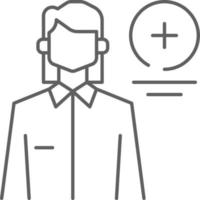 iconos de personas de negocios de adición de equipo con estilo de contorno negro vector