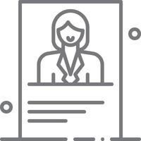 Resume Business people icons with black outline style vector