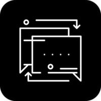 Answer Feedback icons with black filled line style vector