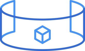Virtual reality technology icon with blue duotone style. Computing, diagram, download, file, folder, graph, laptop . Vector illustration