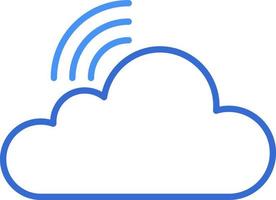 Cloud technology icon with blue duotone style. Computing, diagram, download, file, folder, graph, laptop . Vector illustration