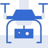 Drone technology icon collection with blue duotone style. Computing, diagram, download, file, folder, graph, laptop . Vector illustration