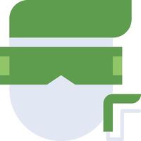 Virtual reality technology icon with green duotone style. Computing, diagram, download, file, folder, graph, laptop . Vector illustration