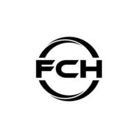 FCH letter logo design in illustration. Vector logo, calligraphy designs for logo, Poster, Invitation, etc.