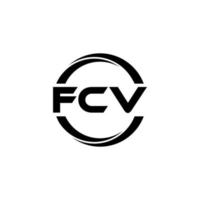 FCV letter logo design in illustration. Vector logo, calligraphy designs for logo, Poster, Invitation, etc.