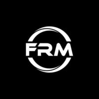 FRM letter logo design in illustration. Vector logo, calligraphy designs for logo, Poster, Invitation, etc.