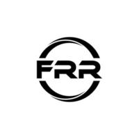 FRR letter logo design in illustration. Vector logo, calligraphy designs for logo, Poster, Invitation, etc.