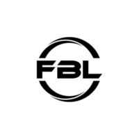 diseño de logotipo de letra fbl en ilustración. logotipo vectorial, diseños de caligrafía para logotipo, afiche, invitación, etc. vector