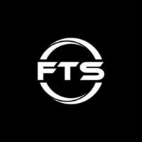 FTS letter logo design in illustration. Vector logo, calligraphy designs for logo, Poster, Invitation, etc.