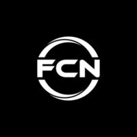 diseño del logotipo de la letra fcn en la ilustración. logotipo vectorial, diseños de caligrafía para logotipo, afiche, invitación, etc. vector