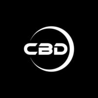 CBD letter logo design in illustration. Vector logo, calligraphy designs for logo, Poster, Invitation, etc.