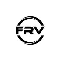 FRV letter logo design in illustration. Vector logo, calligraphy designs for logo, Poster, Invitation, etc.