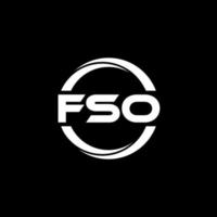 diseño de logotipo de letra fso en ilustración. logotipo vectorial, diseños de caligrafía para logotipo, afiche, invitación, etc. vector