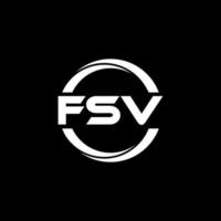 diseño de logotipo de letra fsv en ilustración. logotipo vectorial, diseños de caligrafía para logotipo, afiche, invitación, etc. vector