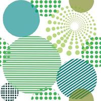 círculos de diferentes formas patrón transparente pantone verde, fondo de esfera brillante, papel pintado hermoso moderno vector